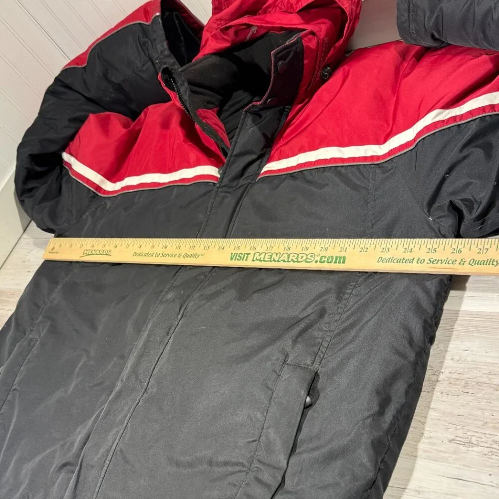 Eddie Bauer Premium Goose Down Insulated Jacket w Hood Men's Sz LT Skiing Hiking